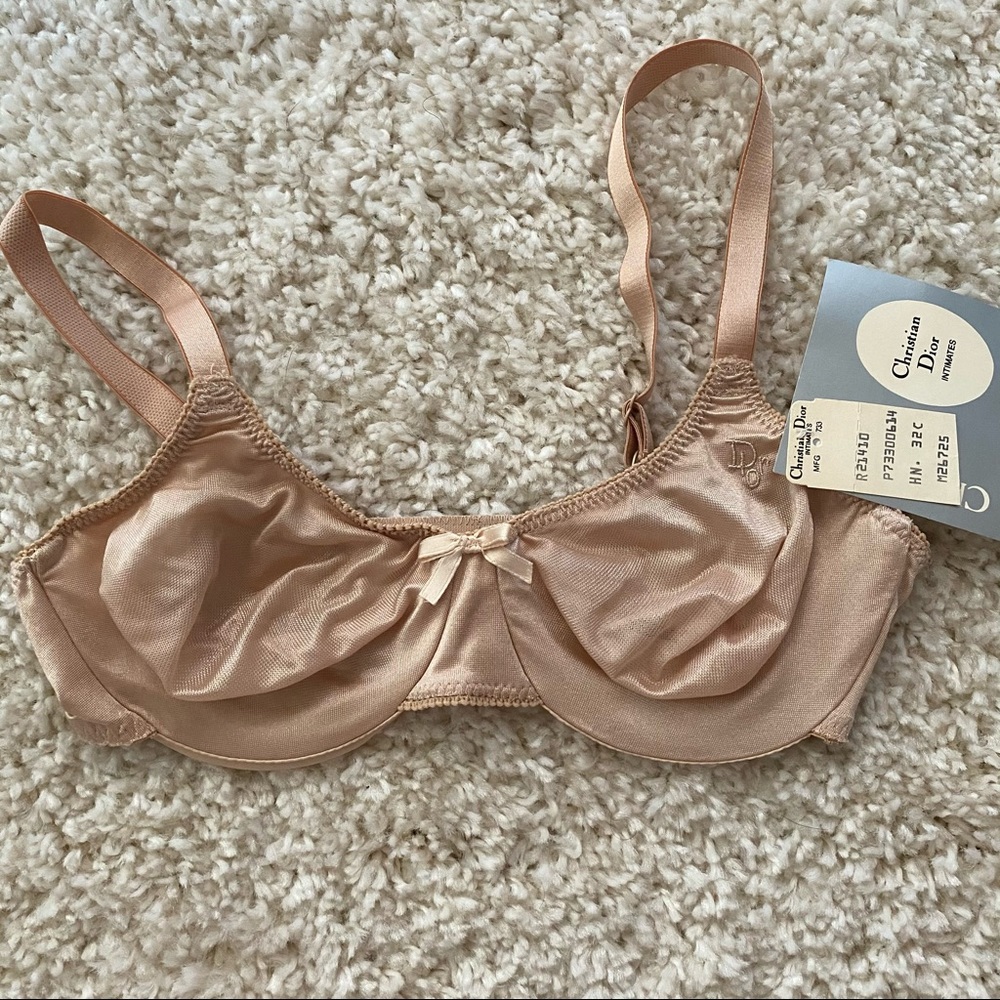 Vintage Christian Dior satin bra
